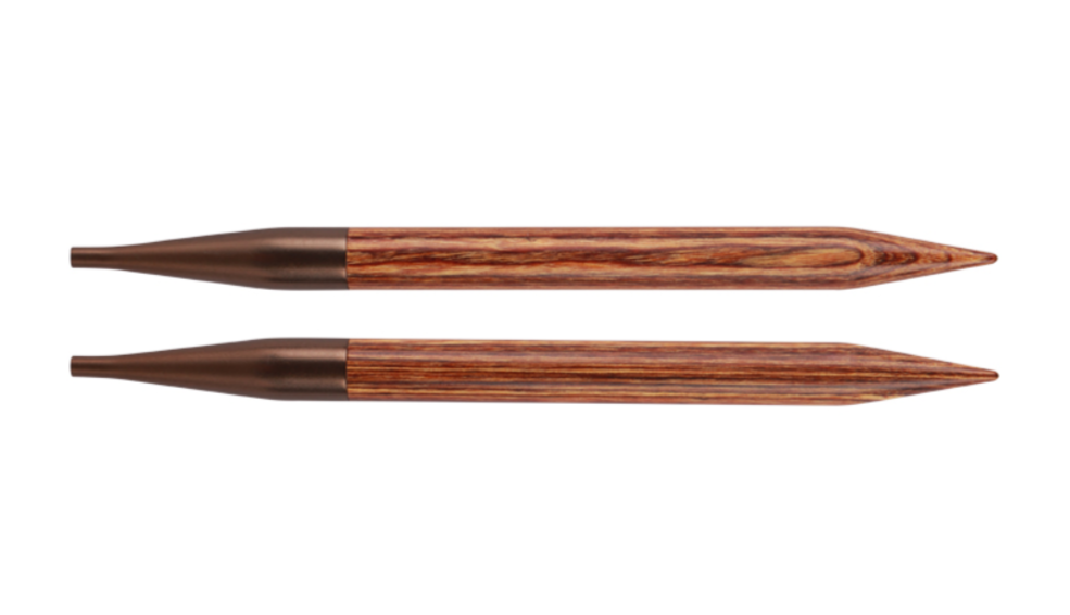 Съемные деревянные спицы без лески KnitPro Ginger, 2 шт, стандартной длины. 4 мм. Арт.31205 фото