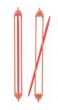 Двусторонний держатель петель Clover, большой, оранжевый (для спиц 3,75-8), 2 шт фото