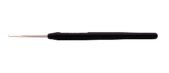 Стальные крючки KnitPro Steel hook с мягкой черной ручкой и золотым наконечником фото