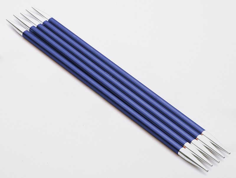 Чулочные металлические спицы Knit Pro Zing, длина спицы 15 см. 4 мм. Арт.47009 фото