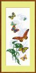 Набор для вышивания крестом «Экзотические бабочки» (903) 22х50см фото