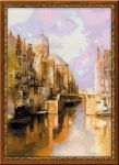 Набор для вышивания крестом ««Амстердам. Канал Аудезейтс Форбургвал» по мотивам картины И. Клинкенберга» (1190) 40х60 см фото