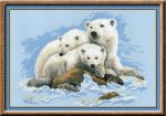 Набор для вышивания крестом «Белые медведи» (1033) фото